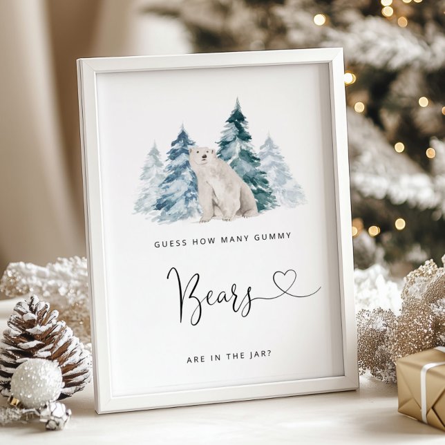 Polar Bär Schätzung wie viele Gummibären Poster (Von Creator hochgeladen)