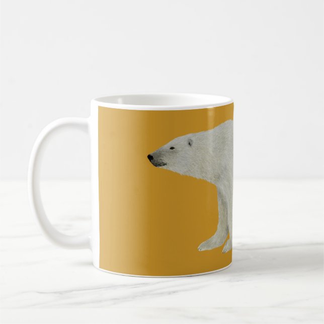 Polar-Bär-Tasse auf gelb Kaffeetasse (Links)