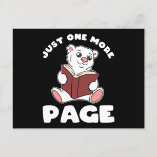 Polar Bär und Books nur noch eine Seite Postkarte