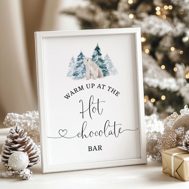 Polar Bär Warme auf dem heißen Schokolade Bar Post Poster (Von Creator hochgeladen)