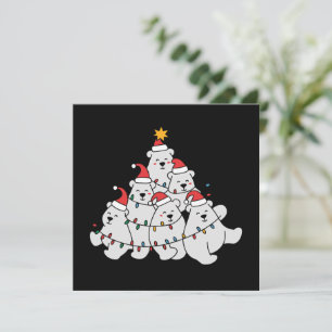 Polar-Bär-Weihnachtsbaum Lustiges Tier Bären Feiertagskarte