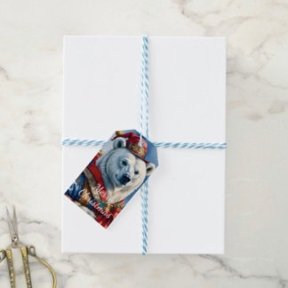 Polar-Bär-Weihnachtsmann-Weihnachtsdesign Geschenkanhänger