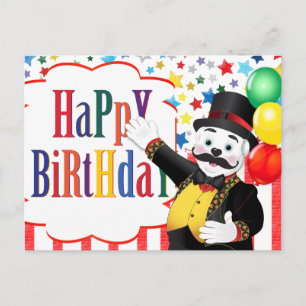 Polar-Bär-Zirkus Kinder Geburtstagspostkarte Postkarte