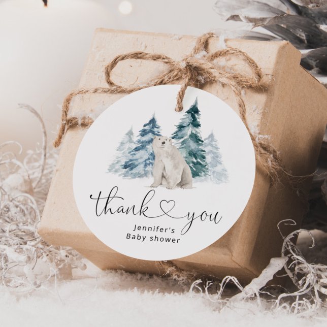 Polar Bären Babydusche Danke Geschenkanhänger (Von Creator hochgeladen)