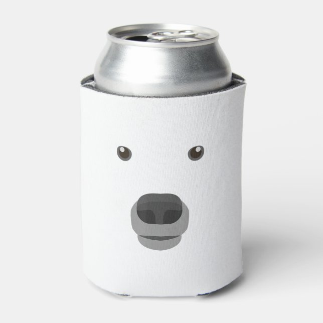 Polar Bären Gesicht Kostüm Karneval Extravagante K Dosenkühler (Kanne Vorderseite)