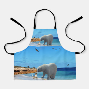 Polar Bären Gruß, Kinder Full Print Schürze