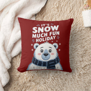 Polar Bären Weihnachten: Es ist Schnee viel Spaß! Kissen