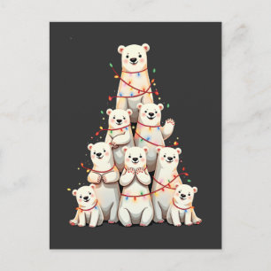 Polar Bären Weihnachtsbaum Frohe WeihnachtsWeihnac Einladungspostkarte