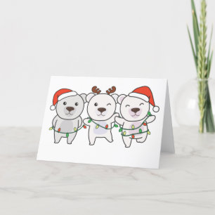 Polar Bären Weihnachtstiere Niedlich Polar Bären H Feiertagskarte
