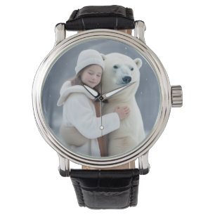 Polar Bear and Girl Armbanduhr