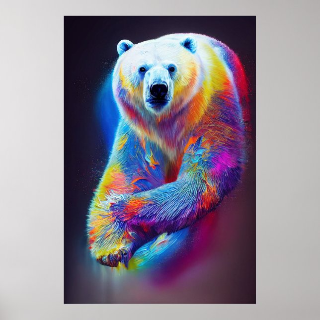 Polar Bear Animal Discovery Adventure Nature Poster (Vorne)
