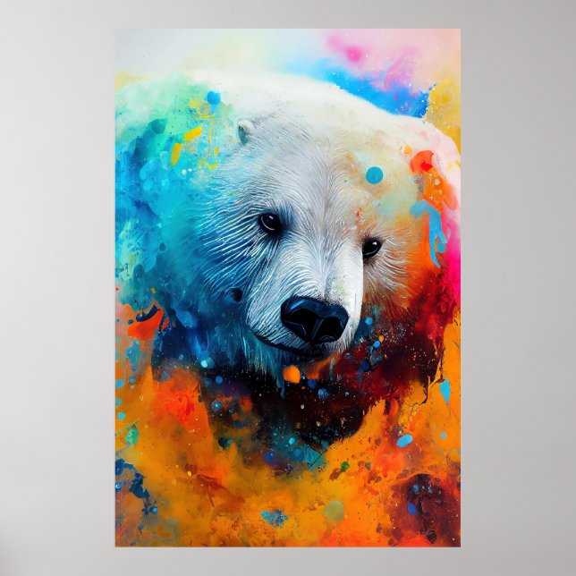 Polar Bear Animal Discovery Adventure Nature Poster (Vorne)