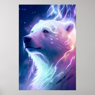 Polar Bear Animal Portrait Painting Wildlife Free Poster