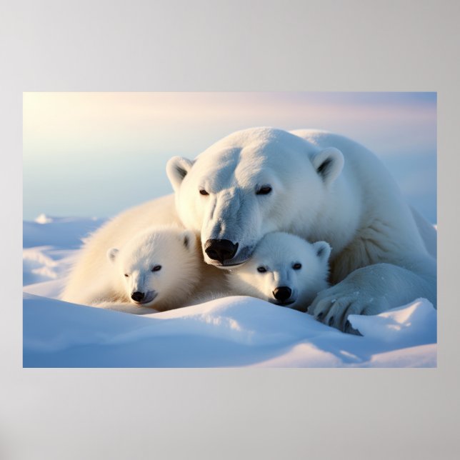 Polar Bear Animal Wild Beauty Freedom Wilderness Poster (Vorne)