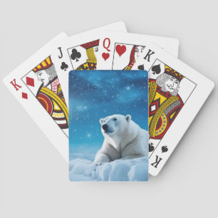 Polar Bear Animal Wildlife Wilderness Kunst Spielkarten