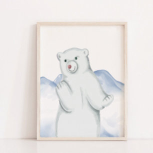 Polar Bear Arctic Animal Kinderzimmer Wall Decke Poster