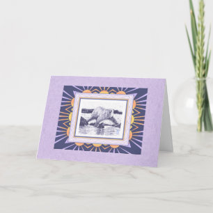 Polar Bear & Arctic Sun Blank Greise Karte