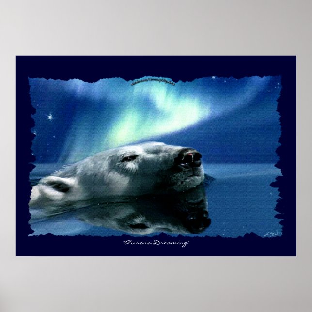 Polar Bear Arctic Wildlife Art Poster (Vorne)