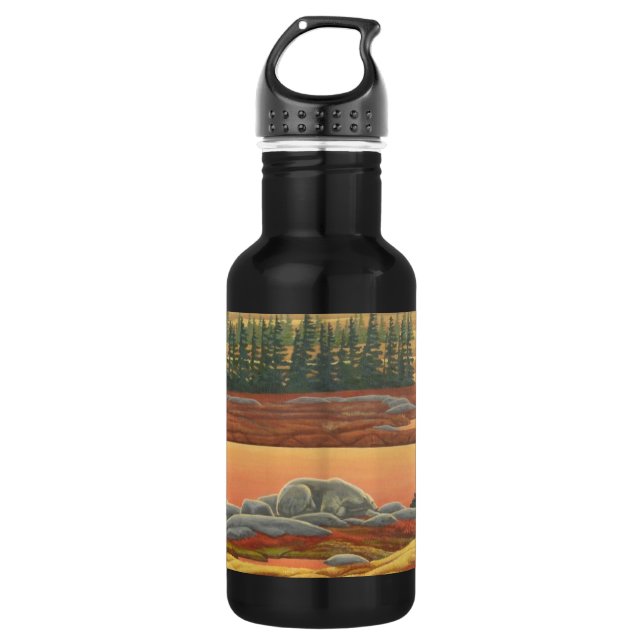 Polar Bear Art Bear Art Art Flasche Sport Edelstahlflasche (Vorderseite)