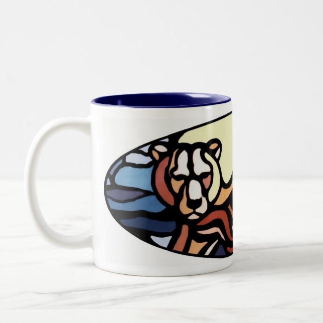 Polar Bear Art Coffee Tasse First Nations Bear Cup (Links)