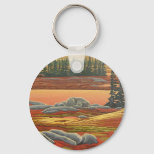 Polar Bear Art Key Chain Canadian Wildlife Geschen Schlüsselanhänger