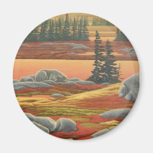 Polar Bear Art Kühlschrank Magent Wildlife Magnet