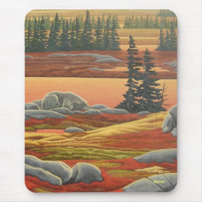 Polar Bear Art Mousepad Stilvolle Wildlife Mousepa (Vorne)
