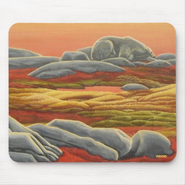 Polar Bear Art Mousepad Stilvolle Wildlife Mousepa (Vorne)
