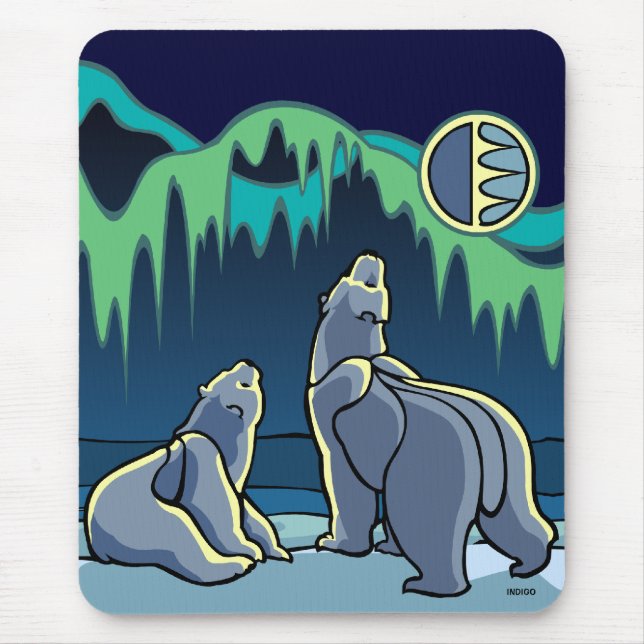 Polar Bear Art Mousepad Stilvolle Wildlife Mousepa (Vorne)