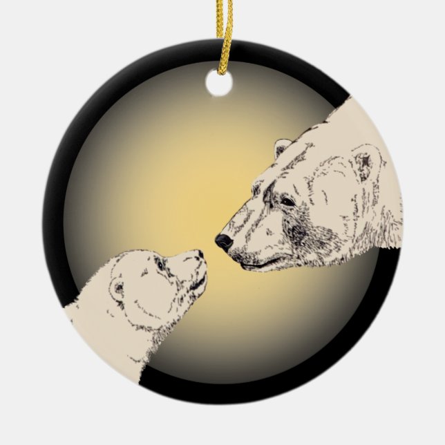 Polar Bear Art Ornament Bear Keepake Bärengeschenk (Vorne)