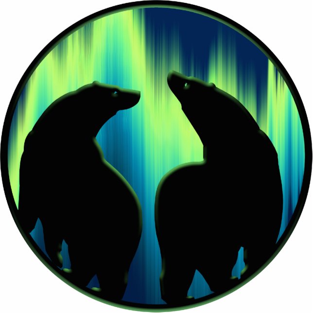 Polar Bear Art Ornament Bear Keepake & Gifts Fotoskulptur Ornament (Vorne)