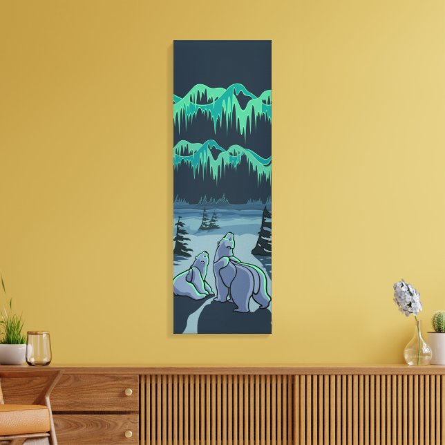 Polar Bear Art Print Leinwanddruck (Insitu (Wohnzimmer))