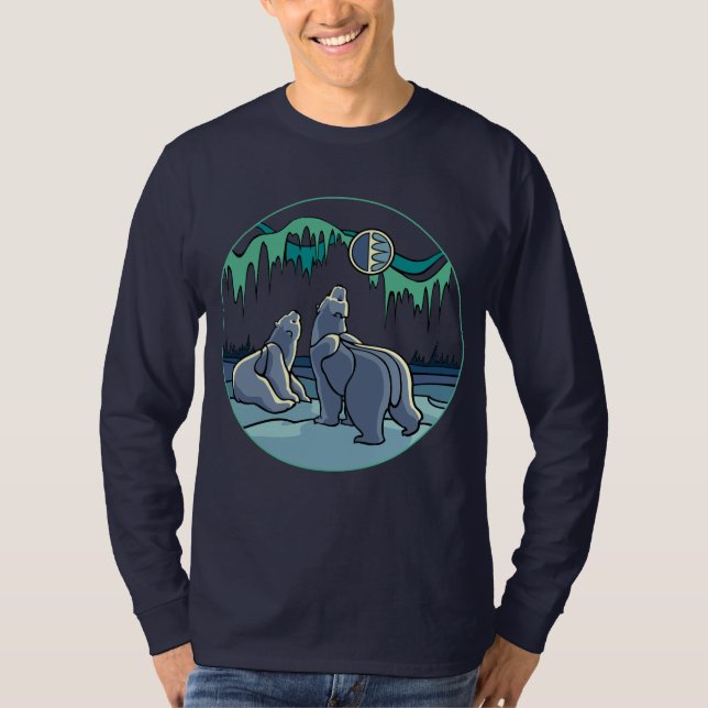 Polar Bear Art Shirt Polar Bear Long Sleeve Shirt (Vorderseite)