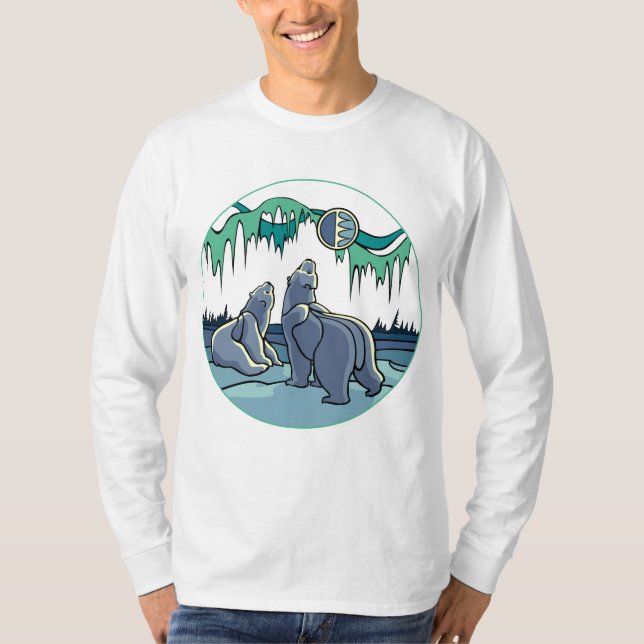Polar Bear Art Shirt Polar Bear Long Sleeve Shirt (Vorderseite)