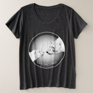 Polar Bear Art Shirt Top Women's Churchill Shirt