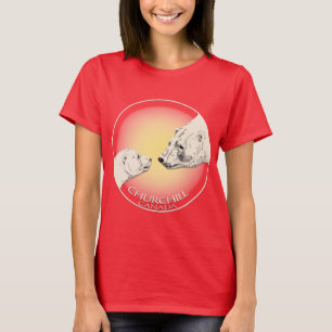 Polar Bear Art Shirt Top Women's Churchill Shirt