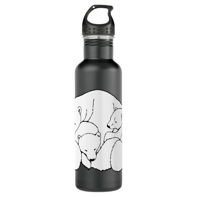 Polar Bear Art Sport Flasche Trinkflasche (Vorderseite)