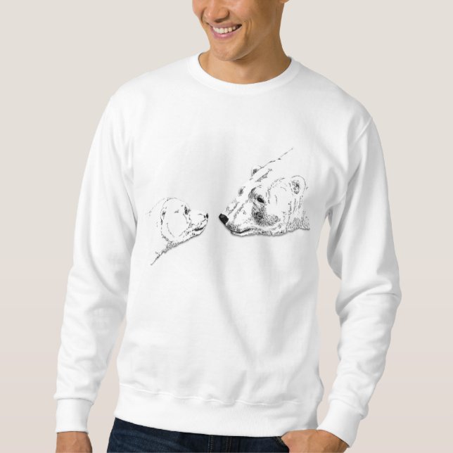 Polar Bear Art Sweatshirt Niedlich Baby Bear Shirt (Vorderseite)