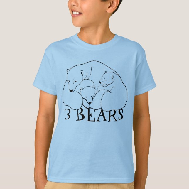 Polar Bear Art T - Shirt Kid's Baby Bear Shirts (Vorderseite)