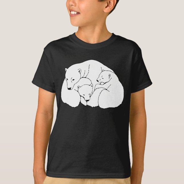 Polar Bear Art T - Shirt Kid's Bio Bären Shirt (Vorderseite)