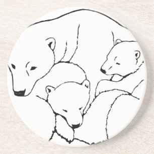 Polar Bear Art Untersetzer Bear & Cub Untersetzer