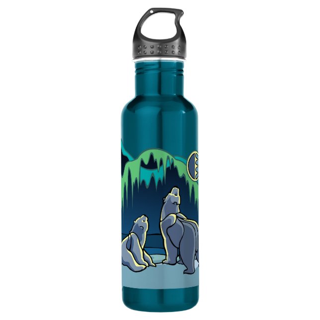 Polar Bear Art Water Native Bären Art Sport Flasch Trinkflasche (Vorderseite)