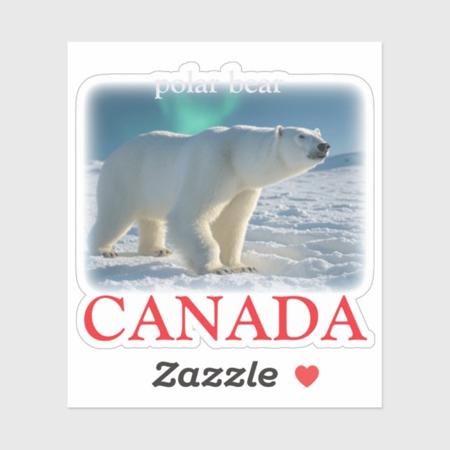 POLAR BEAR AUFKLEBER (Blatt)