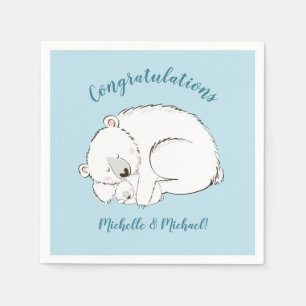 Polar Bear Baby Dusche Serviette