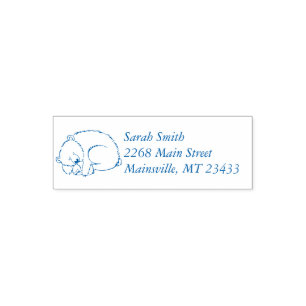 Polar Bear Baby Dusche Winter Blue Boy Permastempel