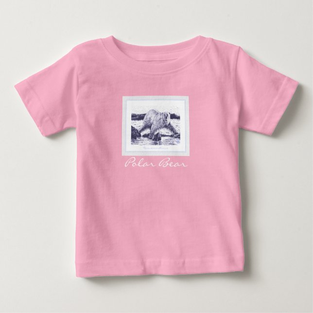 Polar Bear Baby Fine Jersey T - Shirt (Vorderseite)