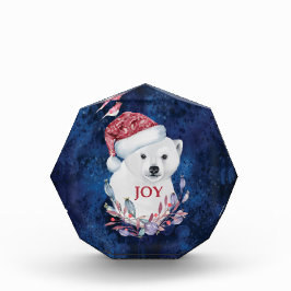 Polar Bear Baby Hat Bird Christmas Joy Fotoblock