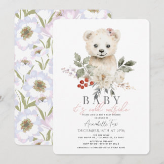 Polar Bear Baby It's Cold Outside Baby Shower Einladung