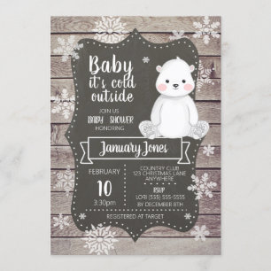 Polar Bear Baby Shower Invitation I Gender Neutral Einladung