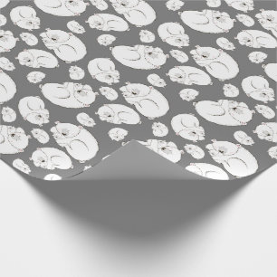 Polar Bear Baby Shower Winter Gray Gender Neutral Geschenkpapier